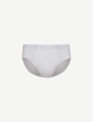 Basic slim-fit cotton briefs by HANRO