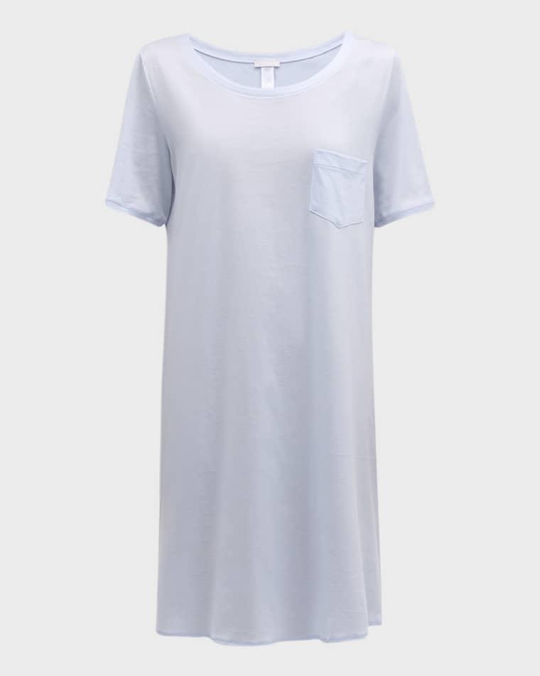 Cotton Deluxe Short-Sleeve Big Sleepshirt by HANRO