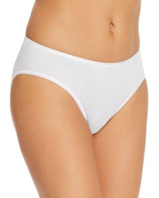 Cotton Seamless High-Cut Full Briefs by HANRO