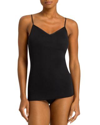 Cotton Seamless Padded Spaghetti Strap Cami by HANRO