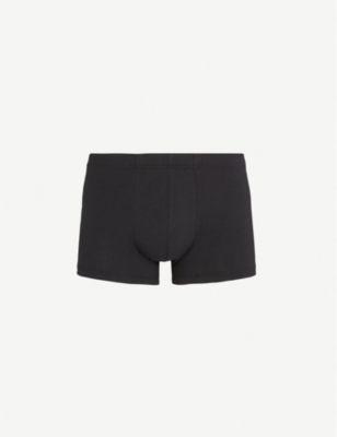 Elasticated slim-fit stretch-cotton trunks by HANRO
