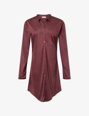 Grand Central Long-Sleeve Stretch-Silk Blend Night Dress by HANRO