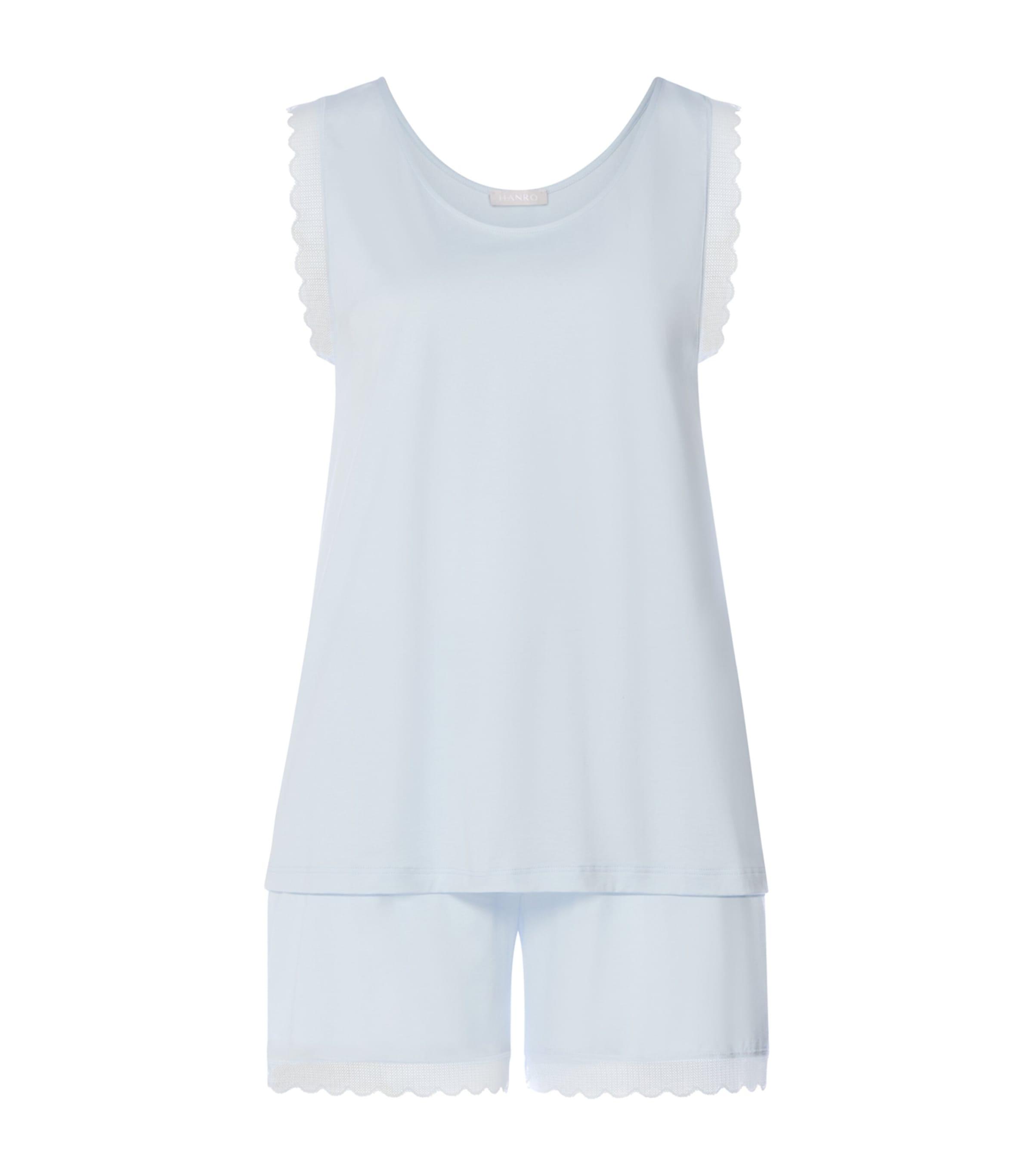 Hanro Cotton Sleeveless Short Inaya Pyjama Set by HANRO