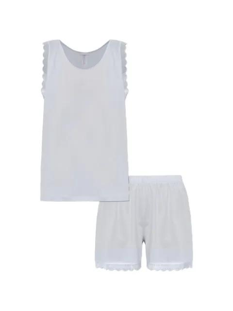 Inaya scalloped-trim pajamas set by HANRO