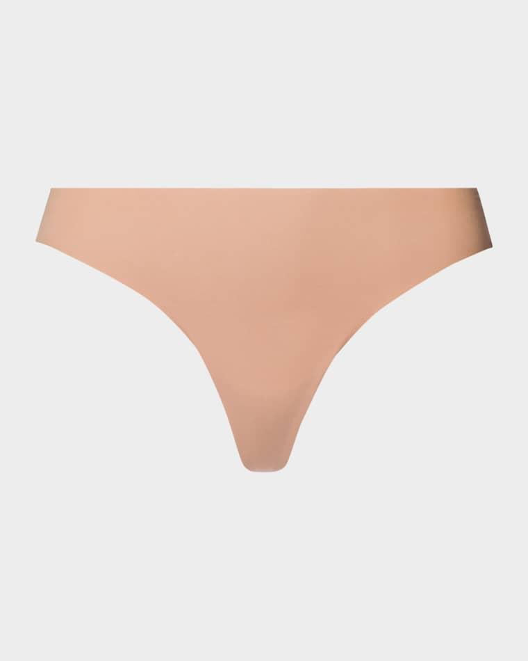 Invisible Cotton Low-Rise Thong by HANRO