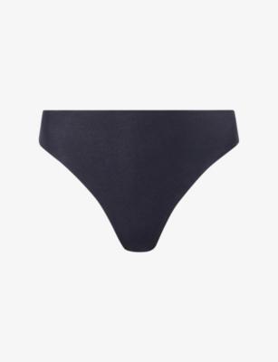 Invisible Mid-Rise Stretch-Cotton Thong by HANRO