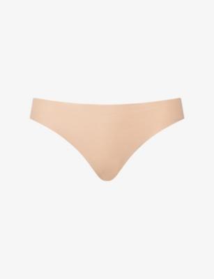Invisible Mid-Rise Stretch-Cotton Thong by HANRO