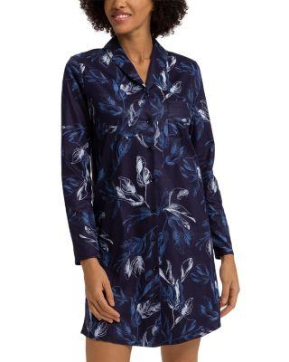 Loungy Nights Printed Long Sleeve Nightgown by HANRO