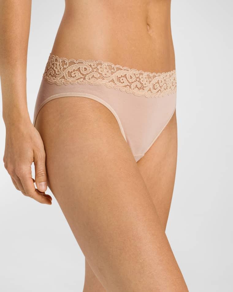 Moments High-Cut Lace-Trim Briefs by HANRO