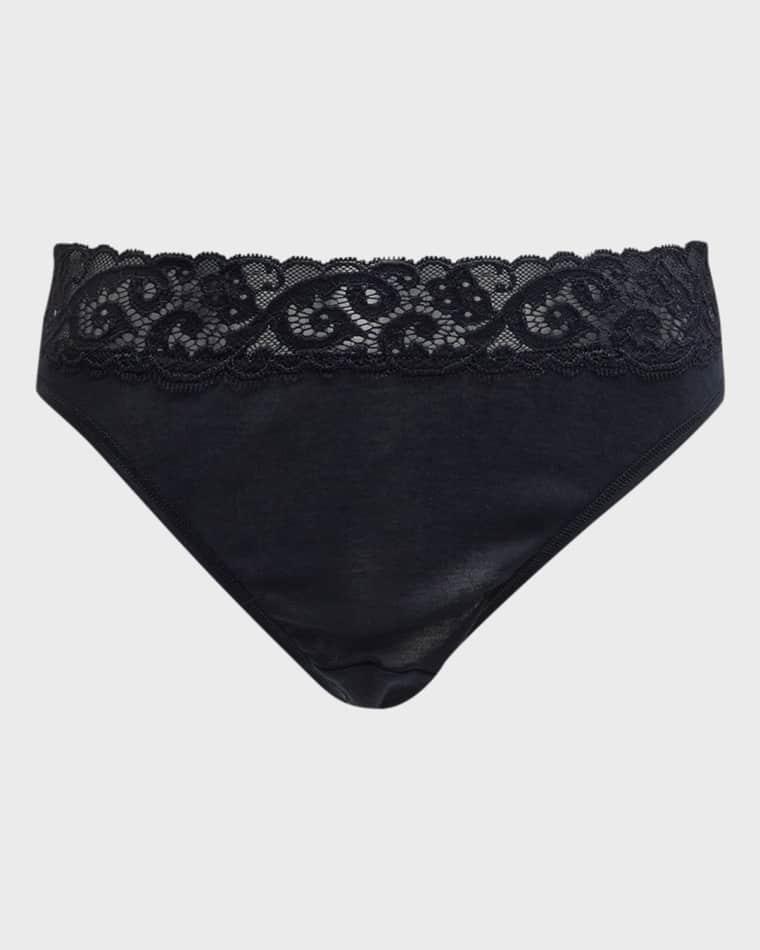 Moments High-Cut Lace-Trim Briefs by HANRO