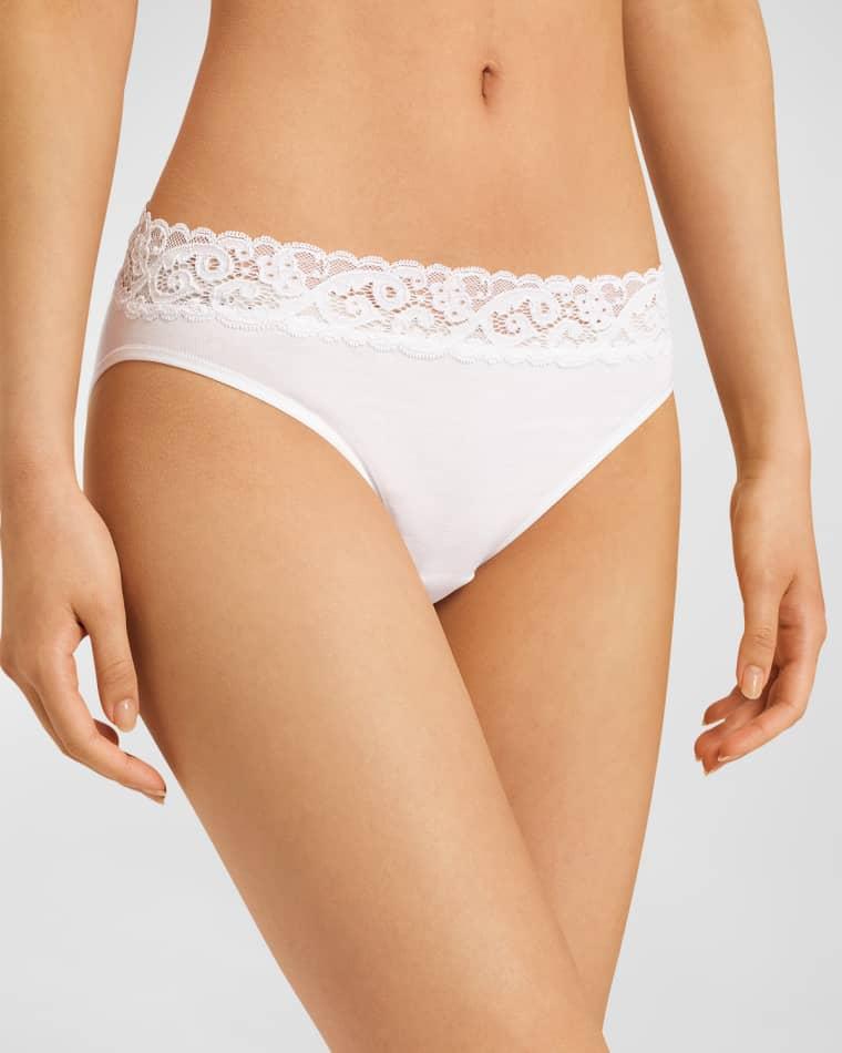 Moments High-Cut Lace-Trim Briefs by HANRO