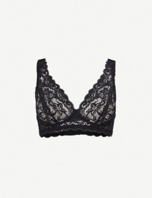 Moments lace soft-cup bra by HANRO