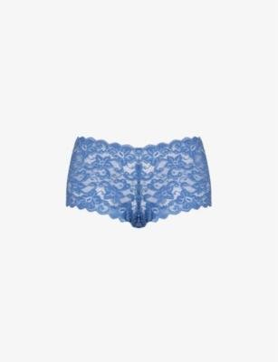 Moments mid-rise stretch-lace maxi briefs by HANRO