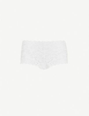 Moments stretch-lace maxi briefs by HANRO