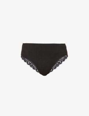 Moments stretch-lace maxi briefs by HANRO