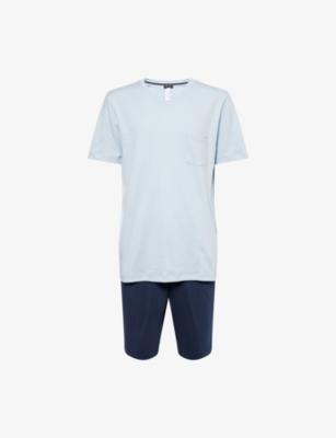 Patch-Pocket Short-Sleeve Cotton-Jersey Pyjamas by HANRO Patch-Pocket Short-Sleeve Cotton-Jersey Pyjamas by HANRO