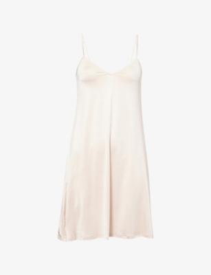 Satin Deluxe V-Neck Stretch-Woven Nightdress by HANRO