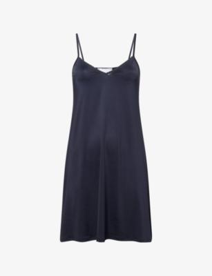 Satin Deluxe V-Neck Stretch-Woven Nightdress by HANRO