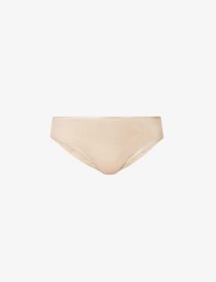 Seamless Midi mid-rise cotton-jersey briefs by HANRO