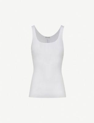 Seamless cotton vest top by HANRO