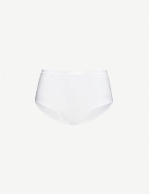 Seamless high-rise jersey briefs by HANRO