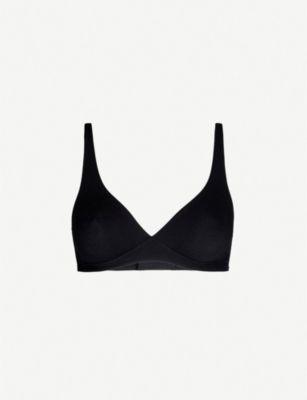 Sensation soft cup stretch-cotton bra by HANRO