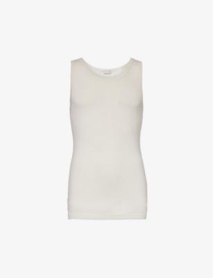 Sleeveless brushed wool and silk-blend top by HANRO