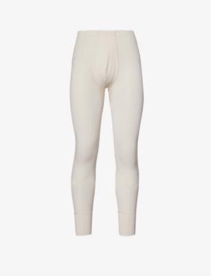 Slim-fit mid-rise wool and silk-blend long johns by HANRO