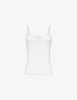 Slim-fit sleeveless stretch-woven top by HANRO