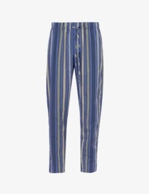 Striped drawstring-waist cotton trousers by HANRO