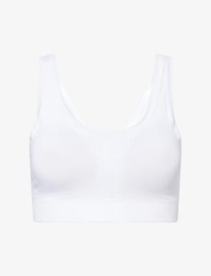 Touch Feeling Padded Crop Stretch-Woven Top by HANRO