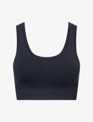 Touch Feeling Padded Crop Stretch-Woven Top by HANRO