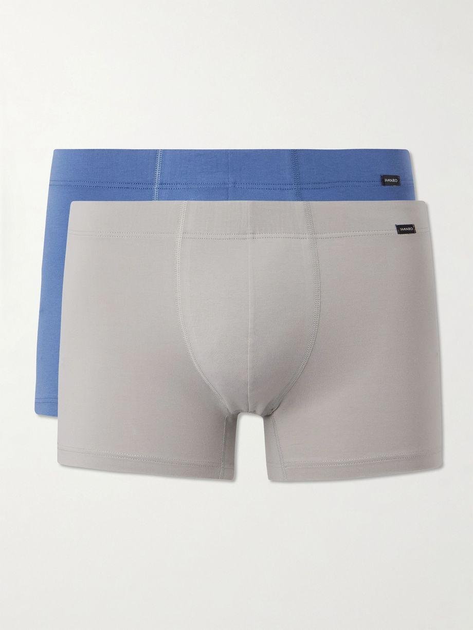 Two-Pack Stretch-Cotton Boxer Briefs by HANRO