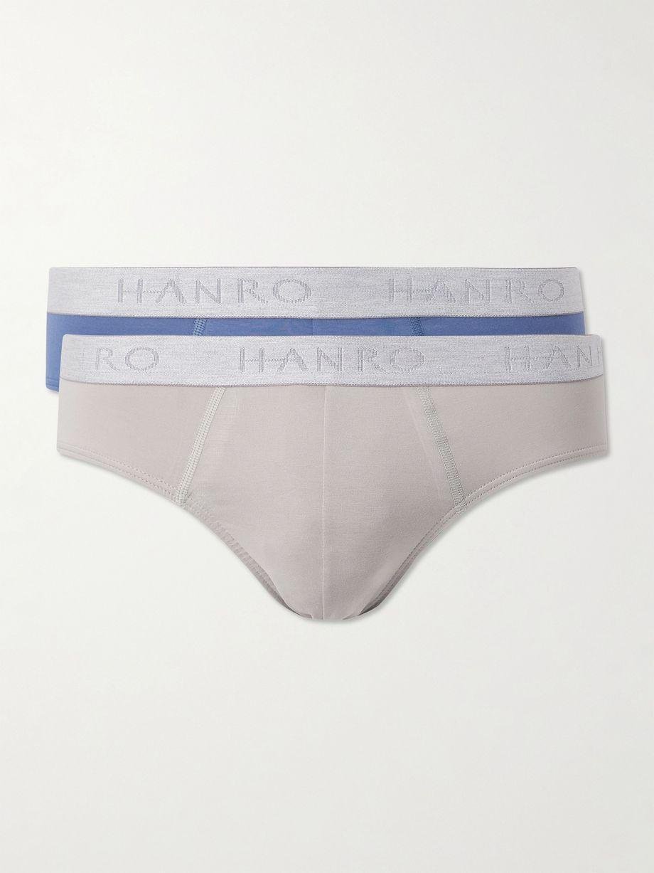 Two-Pack Stretch-Cotton Briefs by HANRO