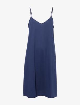 V-Neck Shoulder-Straps Cotton-Jersey Nightdress by HANRO