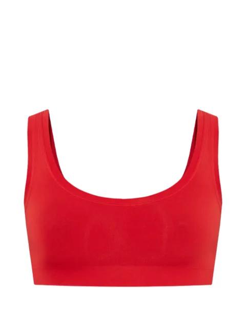 banana-motif scoop-neck top by HANRO