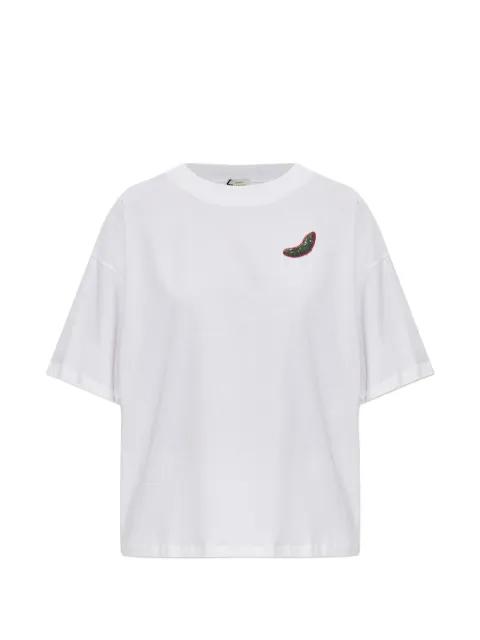 patch-detail T-shirt by HANRO