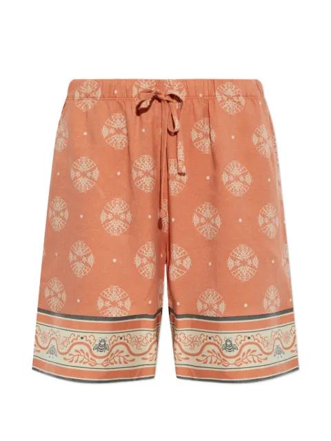 printed drawstring shorts by HANRO