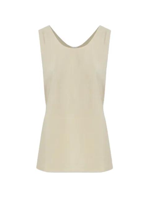 rear-tie sleeveless blouse by HANRO