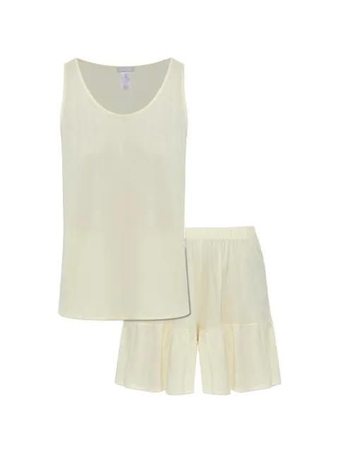 ruffled-trim pajamas by HANRO