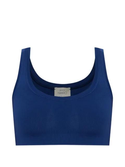 shell-embroidered cropped top by HANRO