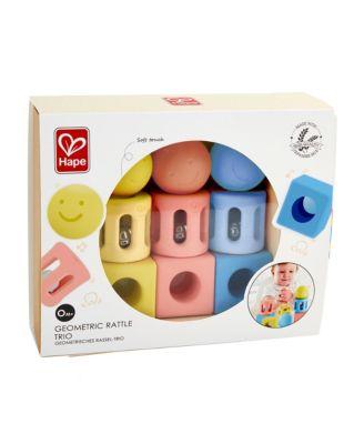 Geometric Rattle Trio 9 Piece Set by HAPE