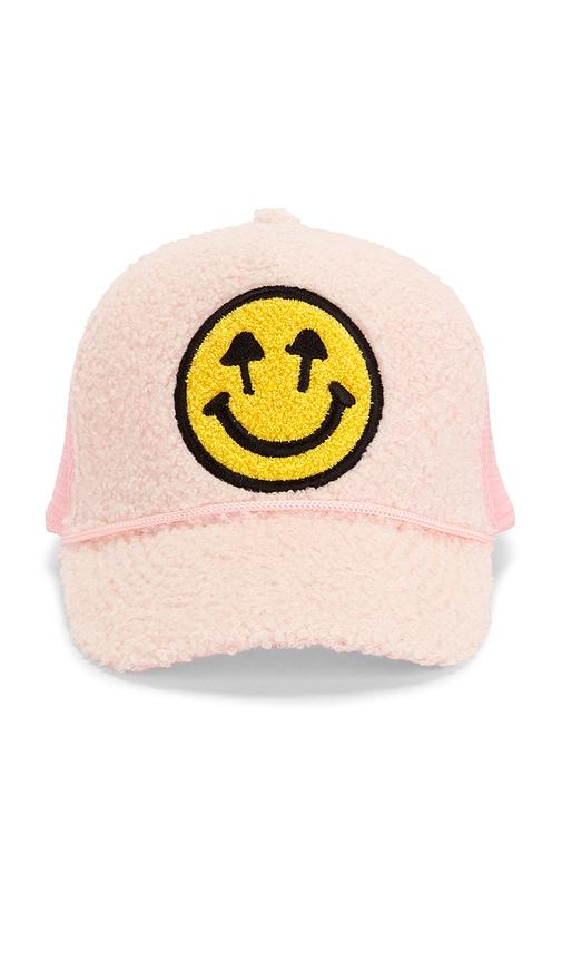 Happy Caps Sherpa Meshback Hat in Pink by HAPPY CAPS