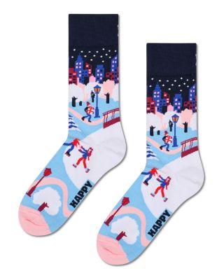 Ice Skating In The City Crew Socks by HAPPY SOCKS