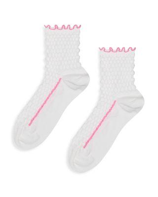 Structure Slinky Quarter Crew Socks by HAPPY SOCKS