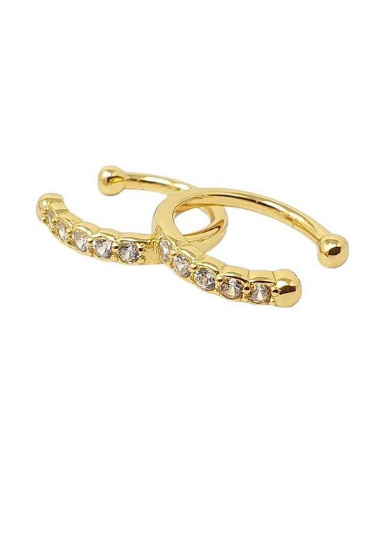 Dainty Ear Cuff Paved Conch Hoops No Piercing Required by HARFI