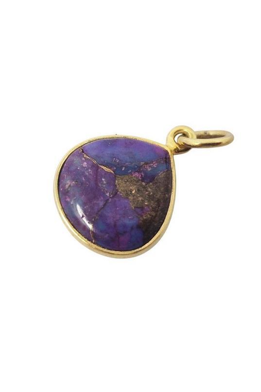 Gold Vermeil Round Bezel Pendant Purple Amethyst February Birthstone by HARFI Gold Vermeil Round Bezel Pendant Purple Amethyst February Birthstone by HARFI