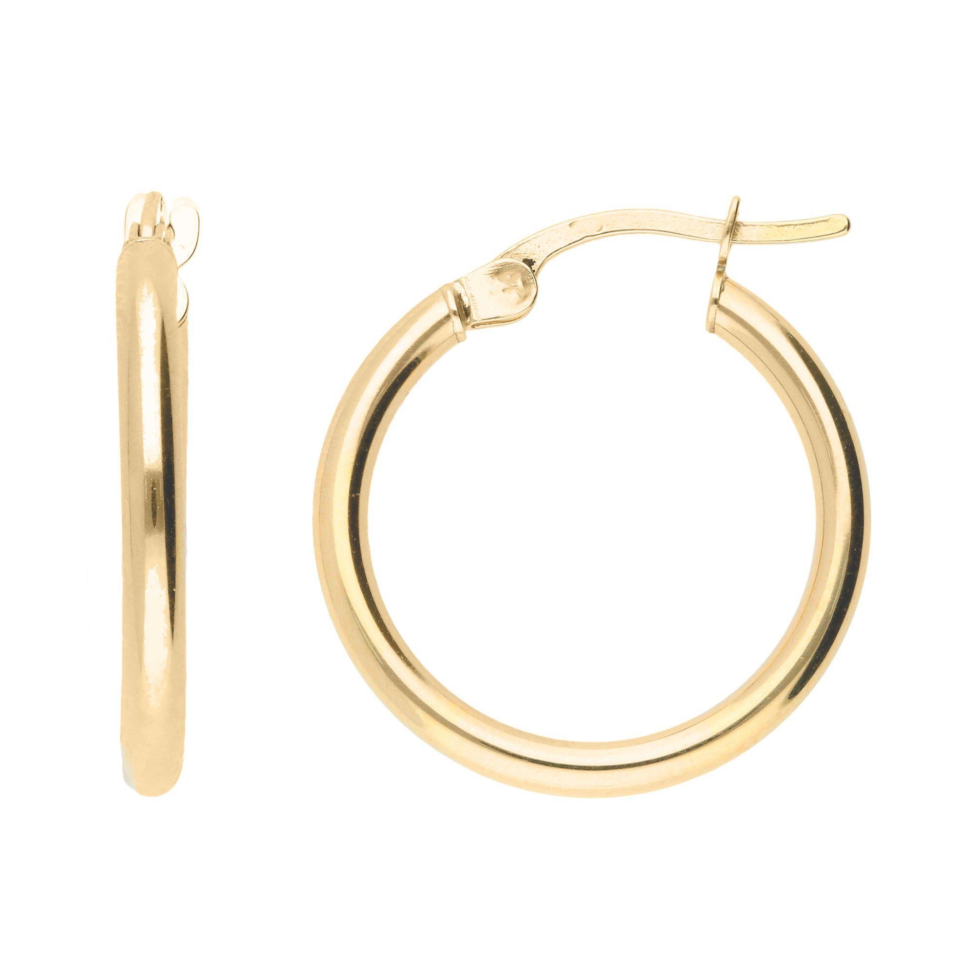 Simple And Elegant Gold Plated Hoop Earrings by HARFI