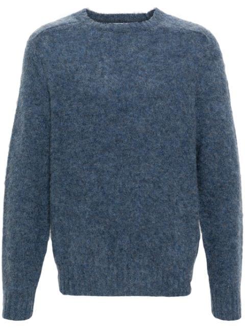 Shaggy mélange brushed wool jumper by HARMONY PARIS