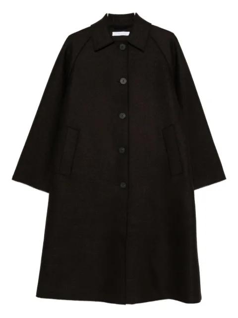 Balmacaan button-front raglan-sleeve coat by HARRIS WHARF LONDON